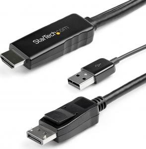 Kabel StarTech DisplayPort - HDMI + USB-A 2m czarny (HD2DPMM2M) 1