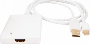 Adapter AV Urban DisplayPort Mini - HDMI + USB-A biały 1