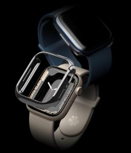 Ringke Ringke Slim Watch Case zestaw 2x etui na zegarem smartwatch Watch 7 41mm przezroczysty + ciemny chrom (S58995RS) 3