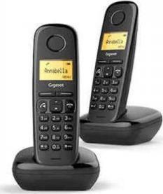 Telefon stacjonarny Gigaset Telefon Bezprzewodowy Gigaset A270 Duo (2 uds) Czarny 1