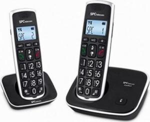 Telefon stacjonarny telecom Telefon Bezprzewodowy Telecom 7609N (2 pcs) Czarny 1