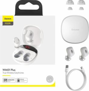 Słuchawki Baseus Baseus Encok WM01 Plus TWS bezprzewodowe dokanałowe słuchawki Bluetooth 5.0 biały (NGWM01P-02) 11