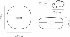 Słuchawki Baseus Baseus Encok WM01 Plus TWS bezprzewodowe dokanałowe słuchawki Bluetooth 5.0 biały (NGWM01P-02) 3