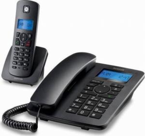 Telefon stacjonarny Motorola Telefon Stacjonarny Motorola C4201 Combo DECT (2 pcs) Czarny 1