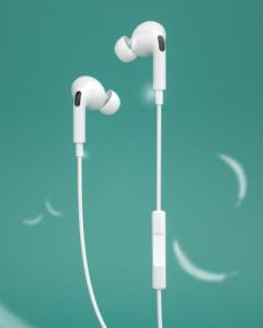 Słuchawki WK Design WK Design przewodowe dokanałowe słuchawki USB Typ C biały (Y31 type-c white) 4