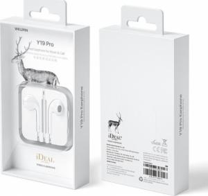 Słuchawki WK Design WK Design przewodowe słuchawki douszne Lightning biały (Y19 Pro white) 5