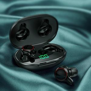 Słuchawki Joyroom Joyroom wodoodporne IPX5 bezprzewodowe słuchawki Bluetooth 5.0 TWS LED czarny (JR-T12) 2