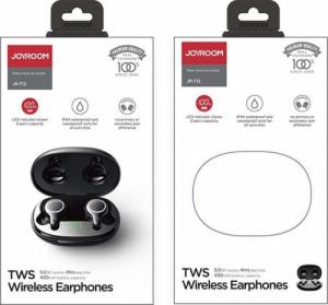 Słuchawki Joyroom Joyroom wodoodporne IPX5 bezprzewodowe słuchawki Bluetooth 5.0 TWS LED czarny (JR-T12) 5