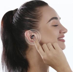 Słuchawki Joyroom Joyroom wodoodporne IPX5 bezprzewodowe słuchawki Bluetooth 5.0 TWS LED czarny (JR-T12) 7