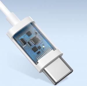 Słuchawki Baseus Baseus Encok C17 douszne słuchawki na kablu z mikrofonem USB Typ C białe (NGCR010002) 10