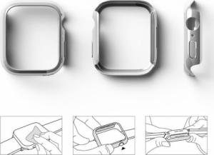 Ringke Ringke Slim Watch Case zestaw 2x etui na zegarem smartwatch Watch 7 41mm przezroczysty + chrom (S58993RS) 11