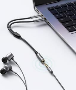 Ugreen Ugreen kabel rozdzielacz AUX 3,5 mm mini jack (żeński) - 2x 3,5 mm mini jack (męski - mikrofon i słuchawki) srebrny (AV193 50255 4