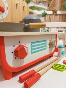 Grill elektryczny Tooky Toy TOOKY TOY Drewniana Kuchnia z Grillem dla Dzieci 2 w 1 + Akcesoria Kuchenne 5