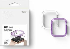 Ringke Ringke Slim Watch Case zestaw 2x etui na zegarem smartwatch Watch 6 40mm / Watch 5 40mm / Watch 4 40mm / Watch SE 40mm przezrocz 5