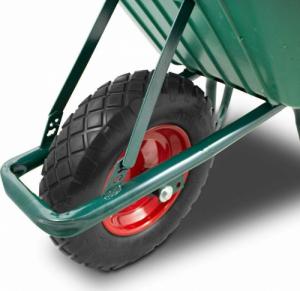 Bituxx TACZKA OGRODOWA 100L Z MISĄ PVC + PEŁNE KOŁO OPONA BEZDĘTKOWA 4