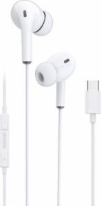 Słuchawki Dudao Dudao dokanałowe słuchawki zestaw słuchawkowy z pilotem i mikrofonem USB Typ C biały (X14T white) 1