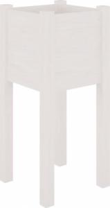 vidaXL vidaXL Donice ogrodowe, 2 szt., białe, 31x31x70 cm, drewno sosnowe 5