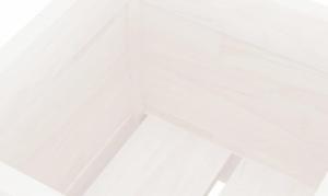 vidaXL vidaXL Donice ogrodowe, 2 szt., białe, 31x31x70 cm, drewno sosnowe 7