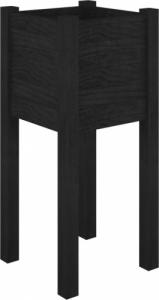 vidaXL vidaXL Donica ogrodowa, czarna, 31x31x70 cm, lite drewno sosnowe 2