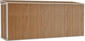 vidaXL vidaXL Szopa ogrodowa, mocowana do ściany, brązowa, 118x382x178 cm 2