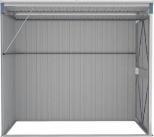 vidaXL vidaXL Szopa ogrodowa, mocowana do ściany, szara, 118x194x178 cm 5