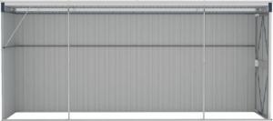 vidaXL vidaXL Szopa ogrodowa, mocowana do ściany, antracytowa, 118x382x178 cm 5