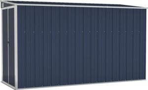 vidaXL vidaXL Szopa ogrodowa, mocowana do ściany, antracytowa, 118x288x178 cm 2