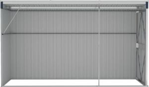 vidaXL vidaXL Szopa ogrodowa, mocowana do ściany, antracytowa, 118x288x178 cm 5