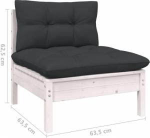 vidaXL vidaXL 9-cz. zestaw wypoczynkowy do ogrodu, z poduszkami, lita sosna 5