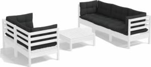 vidaXL vidaXL 6-cz. ogrodowy zestaw wypoczynkowy, antracytowe poduszki, sosna 2