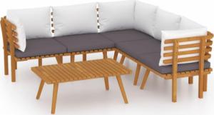 vidaXL vidaXL 6-cz. zestaw wypoczynkowy do ogrodu, z poduszkami, akacjowy 2