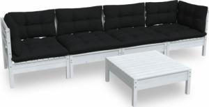 vidaXL vidaXL 5-cz. zestaw wypoczynkowy do ogrodu, poduszki, lita sosna 2