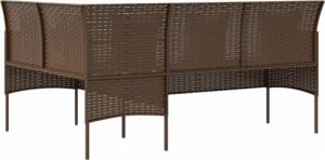 vidaXL vidaXL 5-cz. zestaw wypoczynkowy do ogrodu, rattan PE, brązowy 6