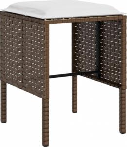 vidaXL vidaXL 5-cz. zestaw wypoczynkowy do ogrodu, rattan PE, brązowy 9