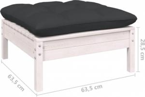 vidaXL vidaXL 7-cz. zestaw wypoczynkowy do ogrodu, z poduszkami, sosnowy 6