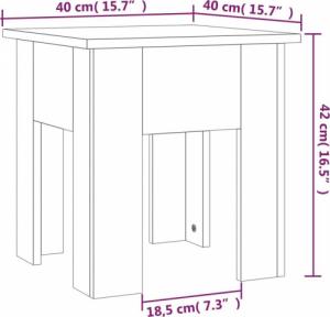 vidaXL vidaXL Stolik kawowy, czarny, 40x40x42 cm, płyta wiórowa 7