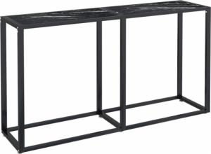 vidaXL vidaXL Konsola, czarny marmur, 140x35x75,5 cm, szkło hartowane 2