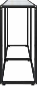 vidaXL Konsola, przezroczysta, 140x35x75,5 cm, szkło hartowane 4