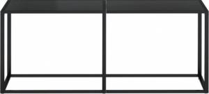 vidaXL Konsola, czarna, 180x35x75,5 cm, szkło hartowane 3