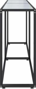 vidaXL vidaXL Konsola, biały marmur, 180x35x75,5 cm, szkło hartowane 4