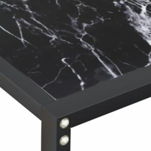 vidaXL vidaXL Konsola, czarny marmur, 180x35x75,5 cm, szkło hartowane 6