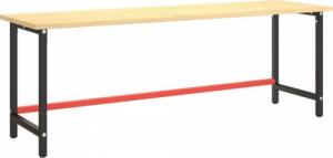 vidaXL vidaXL Rama do stołu roboczego, czerwono-czarna, 220x57x79 cm, metal 2