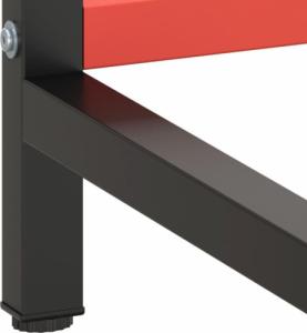 vidaXL vidaXL Rama do stołu roboczego, czerwono-czarna, 220x57x79 cm, metal 8