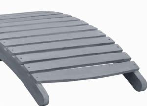 vidaXL vidaXL Leżak z poduszką, szary, lite drewno akacjowe 8