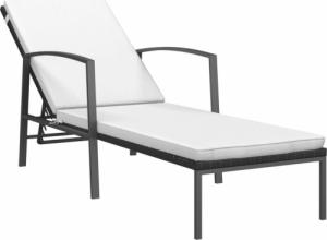 vidaXL vidaXL Leżaki ze stolikiem, 2 szt., polirattan, czarne 3