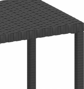 vidaXL vidaXL Leżaki ze stolikiem, 2 szt., polirattan, czarne 10