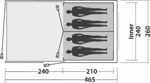 Namiot turystyczny Easy Camp Galaxy 400 szary 4