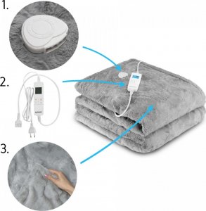 Yoer Bero EB01G  Koc elektryczny 160x180 cm szary 3