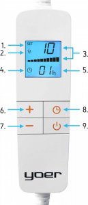 Yoer Bero EB01G  Koc elektryczny 160x180 cm szary 5