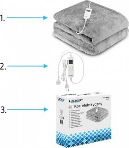 Yoer Bero EB01G  Koc elektryczny 160x180 cm szary 14